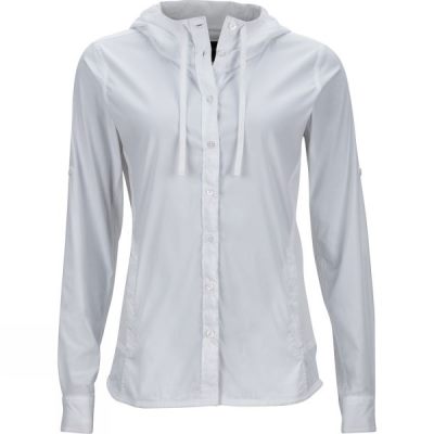 Top Marmot Sierra Manga Larga Mujer Blancas - Chile KQB293716